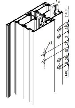 Schüco Aufsatztürband 3tlg. (66-22/32)